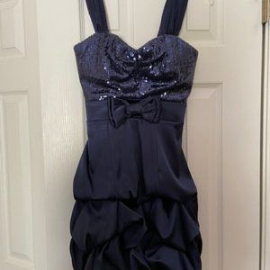 Juniors  Navy Cocktail Prom Evening dress, size 0